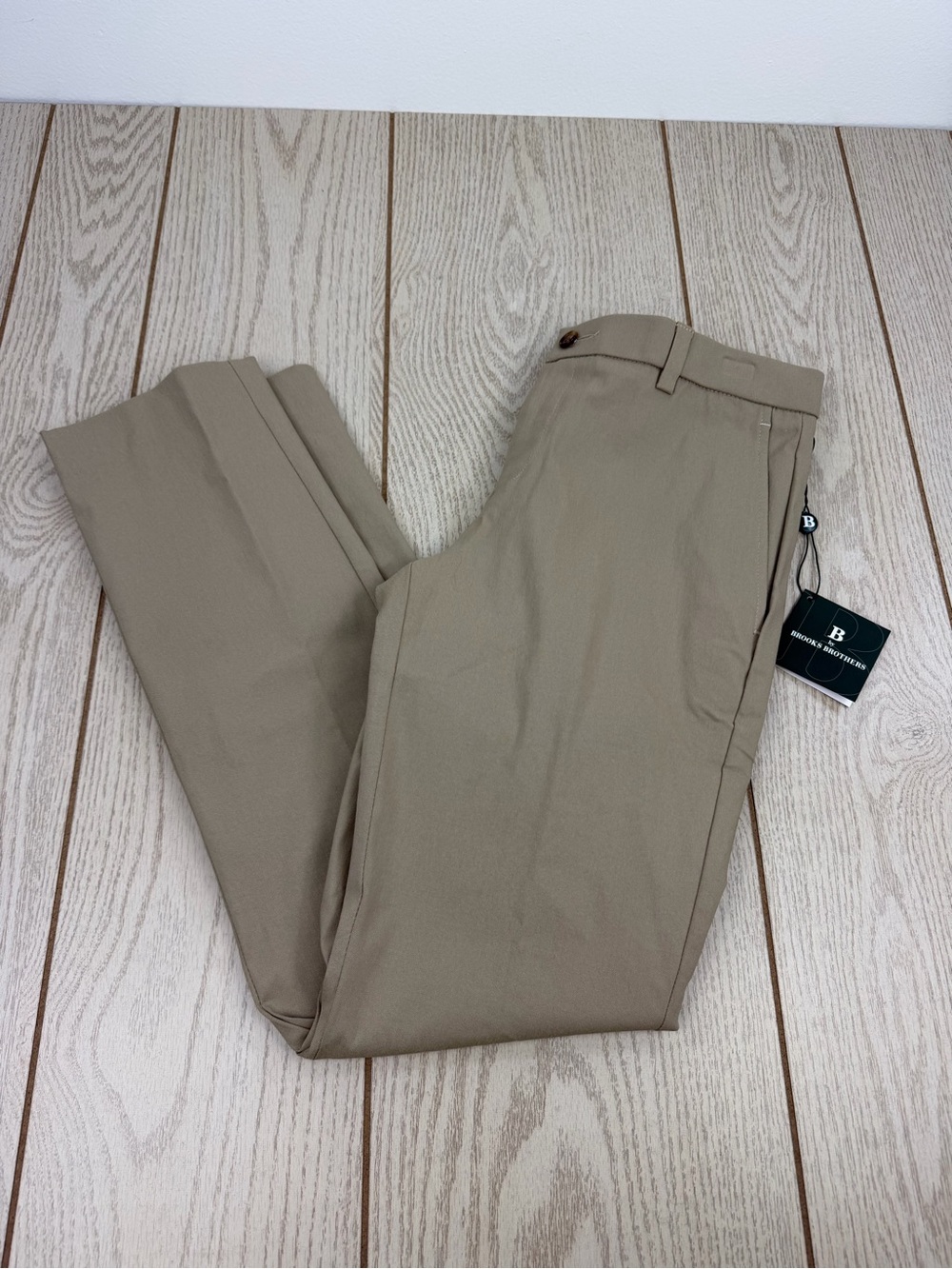 B by Brooks Brothers Boys Bbolden Dress Pants Slacks 16R Tan $75 Kids